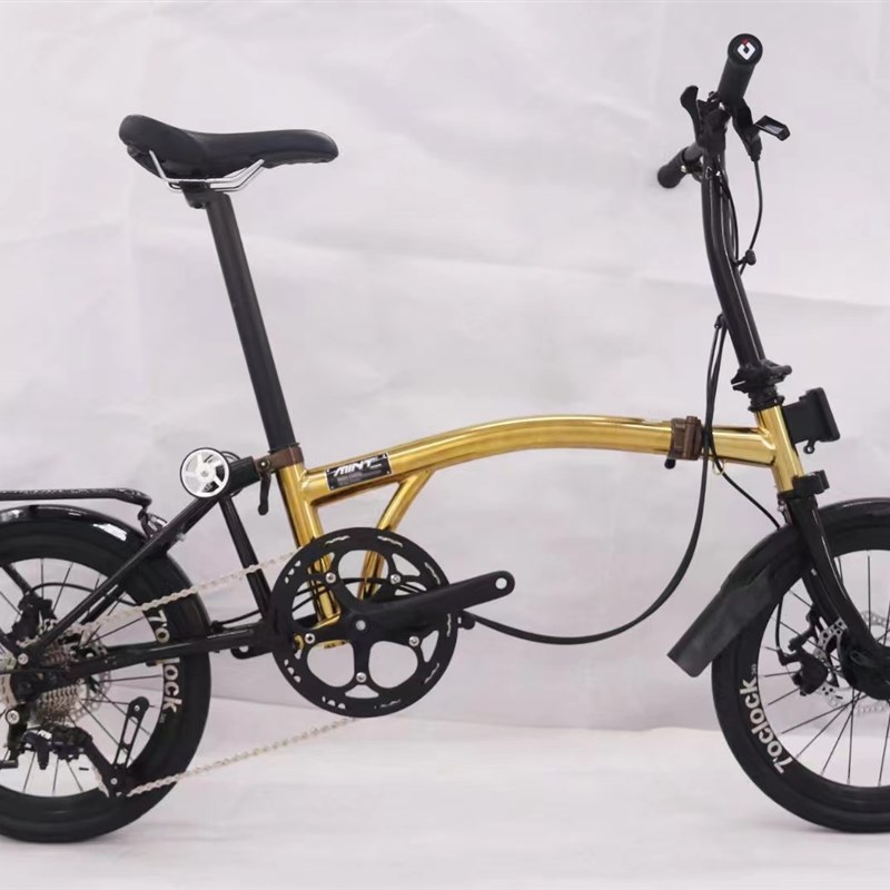 Mint 国产小布折叠自行车便x携16寸9速碟刹男女学生成人儿童单车