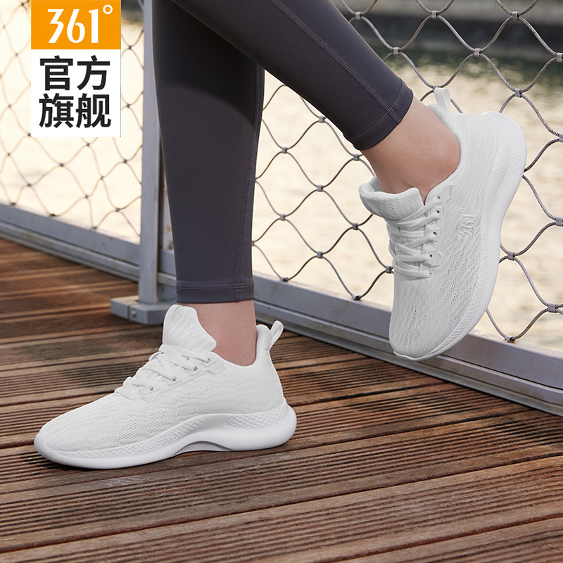 361女鞋运动鞋女2024夏季新款网面透气轻便白色休闲鞋女士跑步鞋