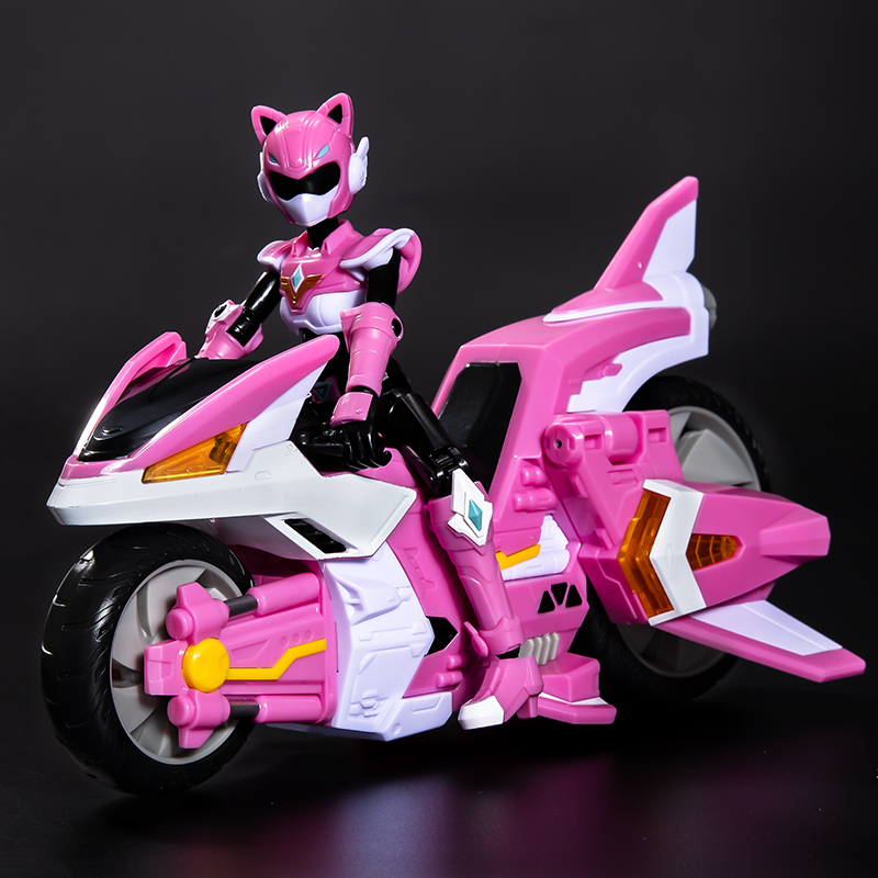 迷你特工队5之超威能量吉娜战士摩托车可动变形机甲儿童玩具男孩