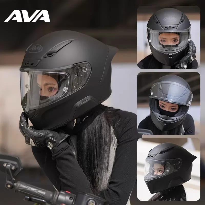 AVA摩托车头盔红箭机车骑行全盔四季通用跑盔街盔仿赛盔3C大尾翼