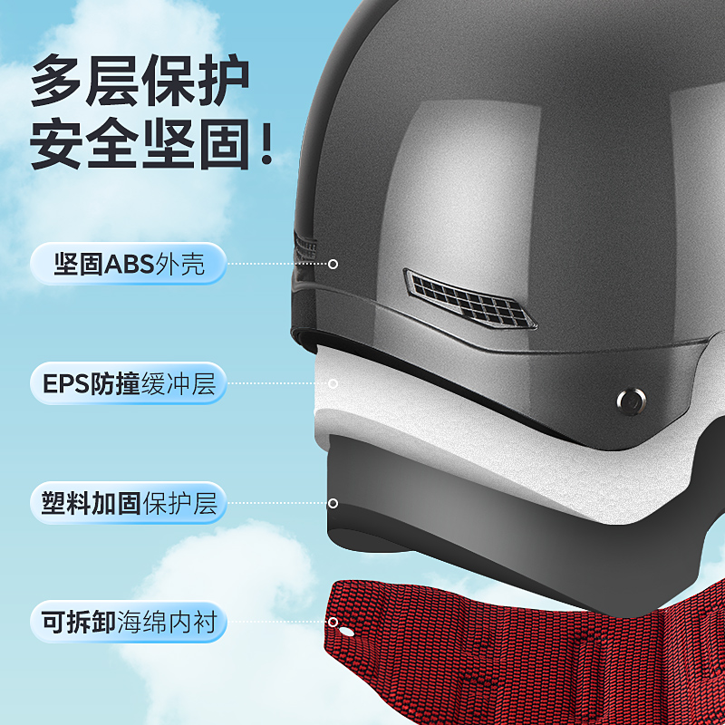国标3c认证电动车头盔电瓶摩托车男女士冬季安全帽四季通用半盔新