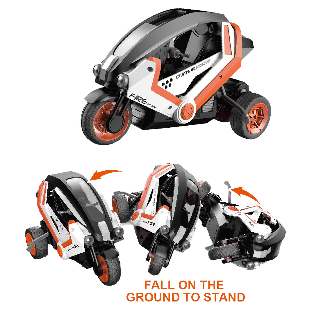 新品rc遥控摩托车 2.4g遥控车四驱越野车 儿童电动三轮摩托车玩具