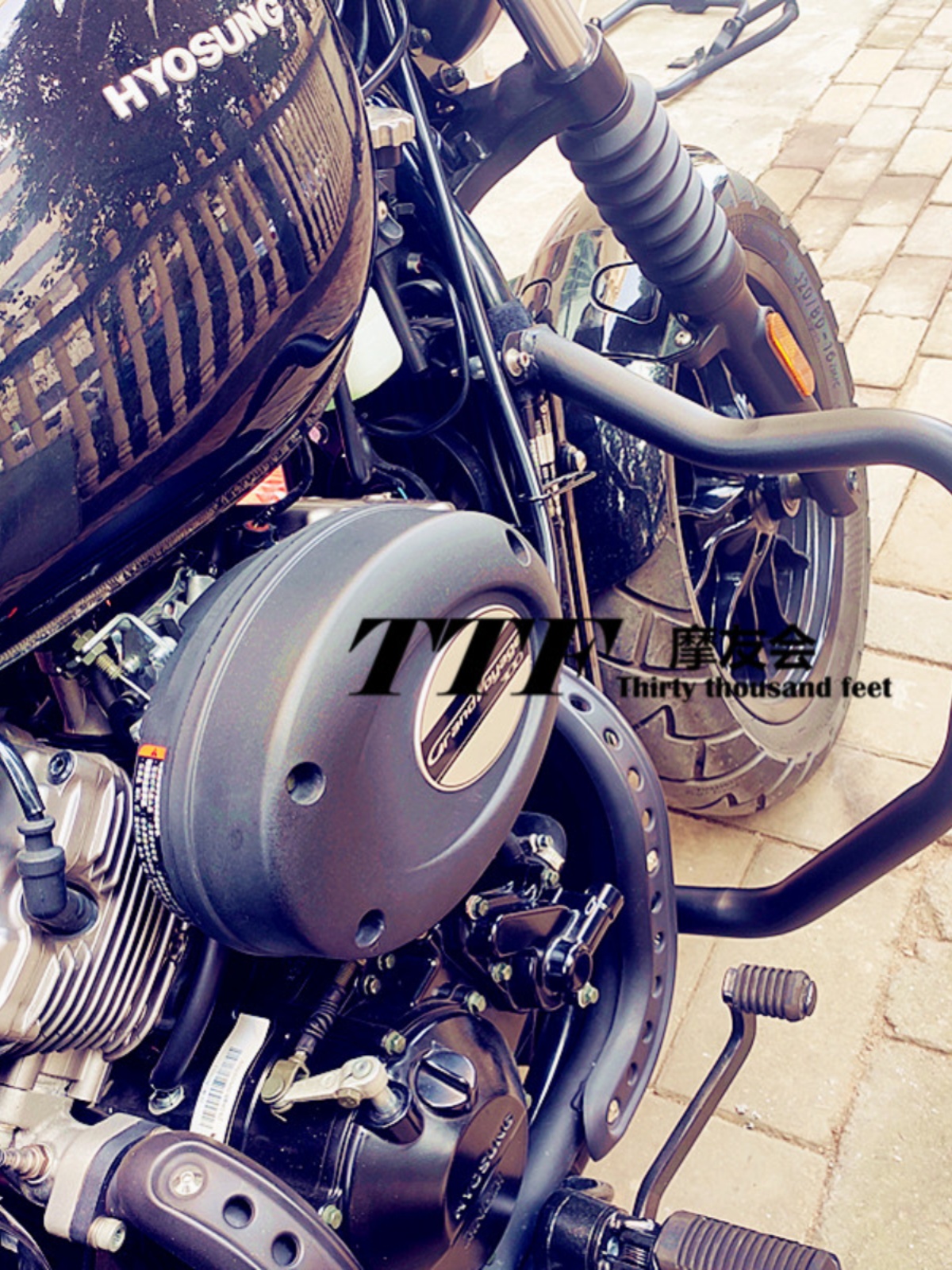 摩托车保险杠轻骑大韩GV300S32mm管径加厚改装配件免拆排气新品