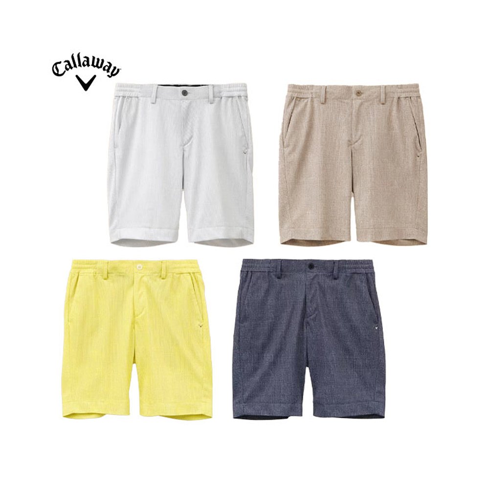 日本直邮Callaway Golf C23127101 仿织物网布 Kanoko 短半裤高尔