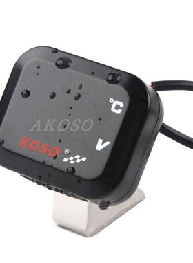 适用摩托车通用仪表多功能KOSO水温表电压表USB充电三合一 防水表