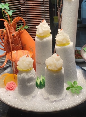 刺身海鲜冰柱三文鱼冰模具摆盘装饰冷菜海鲜冰雕模具自助餐冰柱管