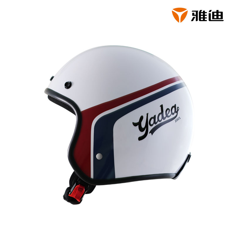 雅迪3C认证哈雷头盔复古电动摩托车秋冬季男女摩托车机车骑行头盔