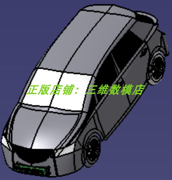 BYD比亚迪E6新能源电动汽车轿车轮胎Solidworks 3D三维几何数模型