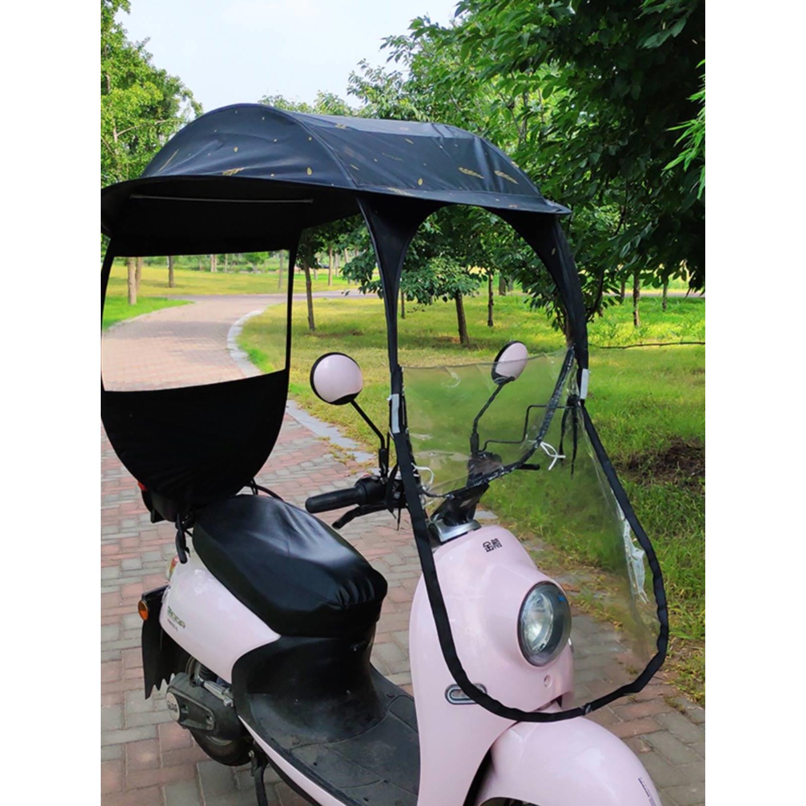 防雨遮挡板电动摩托车雨棚蓬电瓶车防晒遮阳伞电三轮车挡雨棚防风