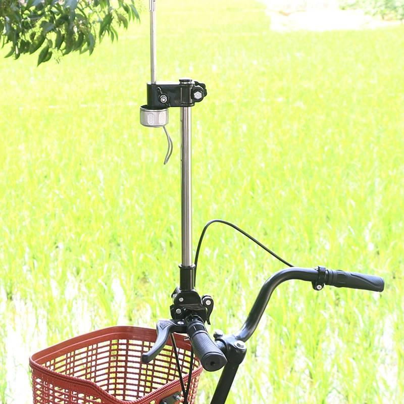 自行车撑伞架电动摩托车雨伞支架可折叠婴儿推车不锈钢遮阳固定夹