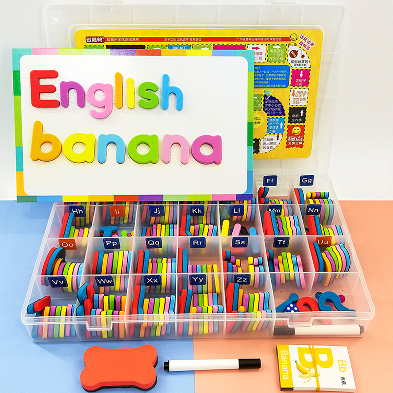磁性26个英文字母磁贴早教英语自然拼读磁力学习教具儿童益智玩具