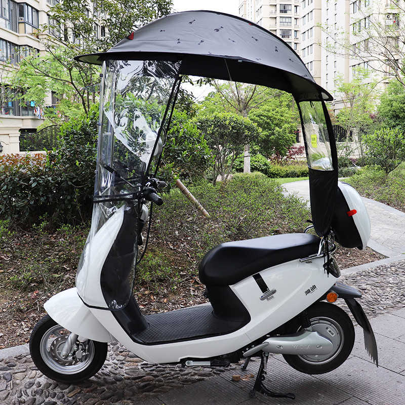 雅迪爱玛小电瓶车雨棚 小型女式电动摩托车遮雨蓬挡风罩遮阳雨伞