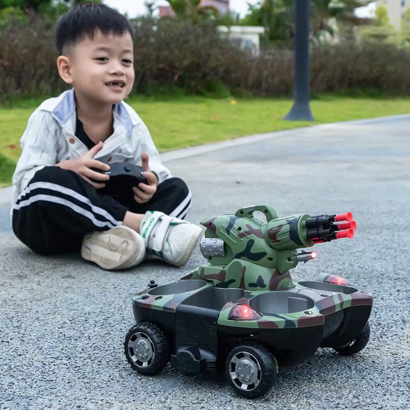 儿童遥控玩具 遥控坦克船水陆两栖坦克 四驱遥控车 遥控水陆两用