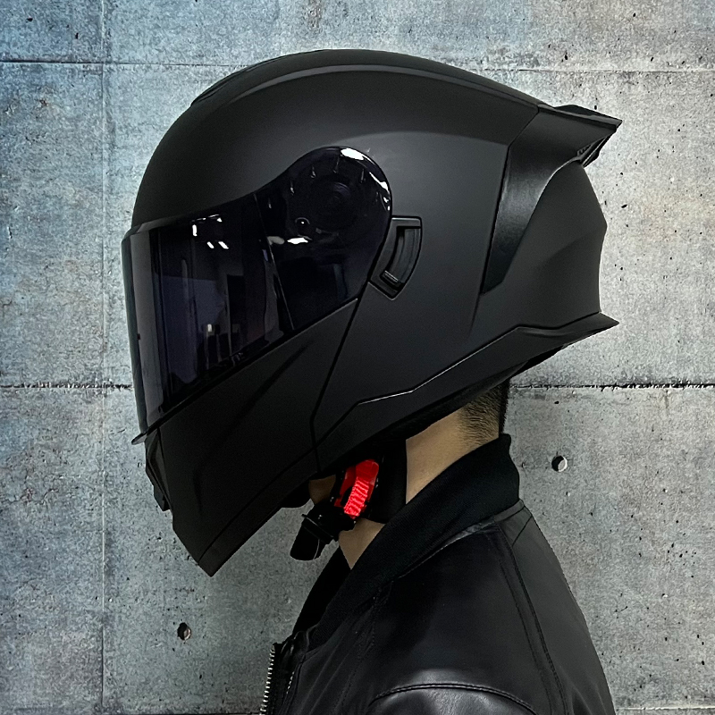 LVS摩托车头盔男女双镜片揭面盔半全覆式头盔四季新国标3C认证