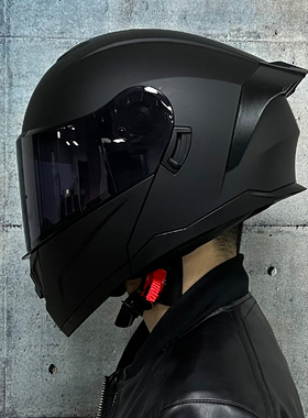 LVS摩托车头盔男女双镜片揭面盔半全覆式头盔四季新国标3C认证
