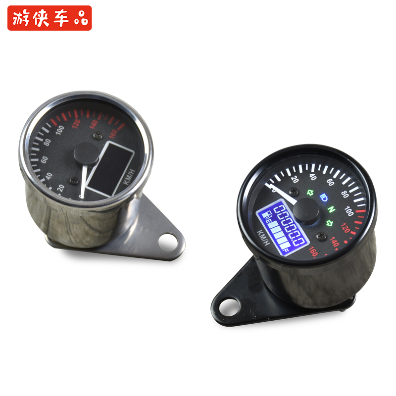 CGg.n天俊week8复古摩托车改装通用机械里程表油量速度咪仪表码表