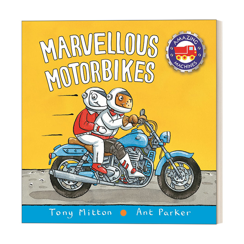 英文原版绘本 Amazing Machines Marvellous Motorbikes 神奇的机器 不可思议的摩托车 纸板书 绘本 英文版 进口英语原版书籍