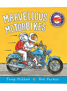 英文原版绘本 Amazing Machines Marvellous Motorbikes 神奇的机器 不可思议的摩托车 纸板书 绘本 英文版 进口英语原版书籍