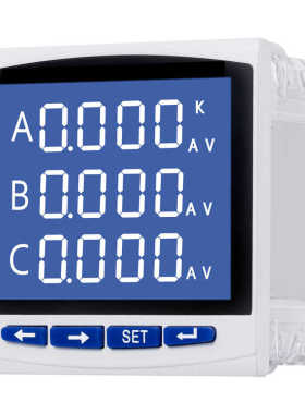 液晶数显码三相电流电压表继电器报警485通讯变送输出电流测量表