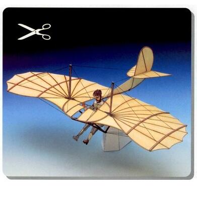 儿童手工折纸DIY拼装立体3D纸质模型仿真老式飞机滑翔机飞行器