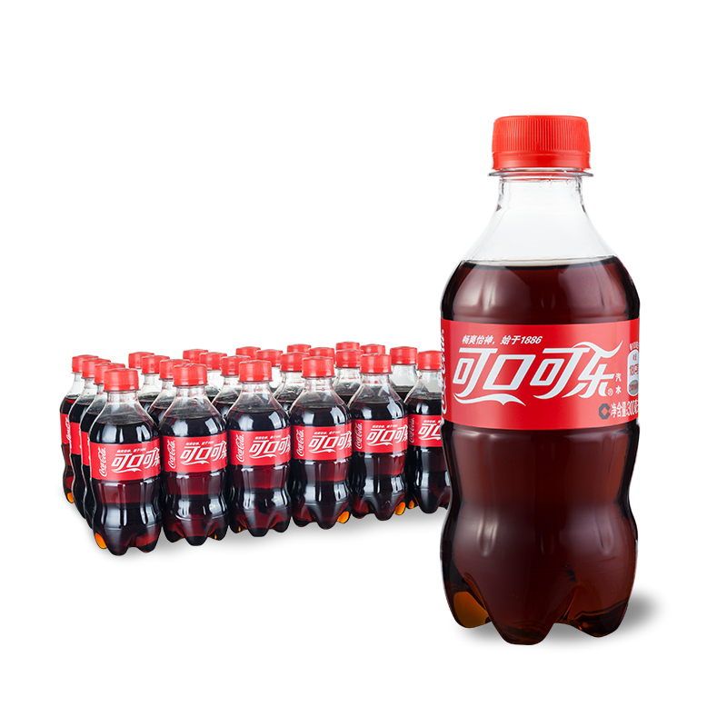 可口可乐汽水碳酸饮料300mlx24瓶装国产家用整箱北京包邮