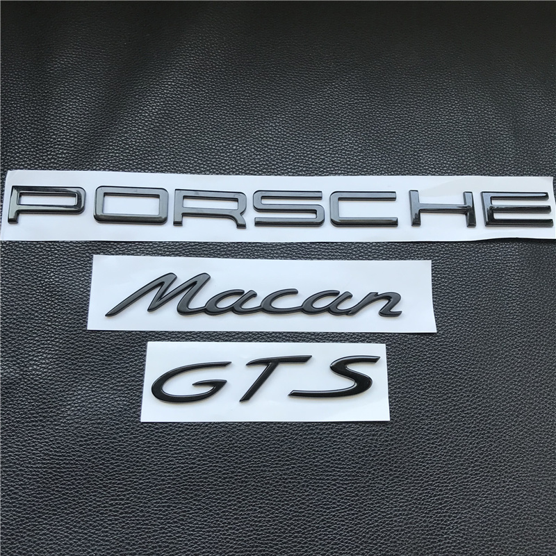 保时捷车标MacanS字标迈凯turbo改装车后尾箱PORSCHE英文字母标志