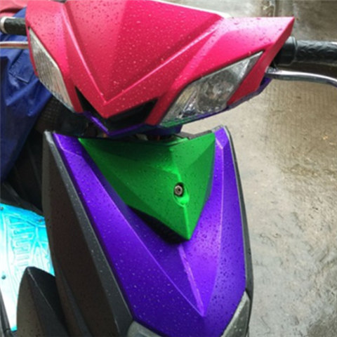 摩托车改色贴膜油箱贴划痕遮挡 电动车单车防水车膜冰红装饰贴纸