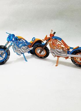 (双排气管摩托车)手工制作旅游纪念品云南大理小饰品