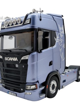 NZG 1:18 斯堪尼亚Scania V8 730S 4x2卡车拖头合金模型蓝色#1019
