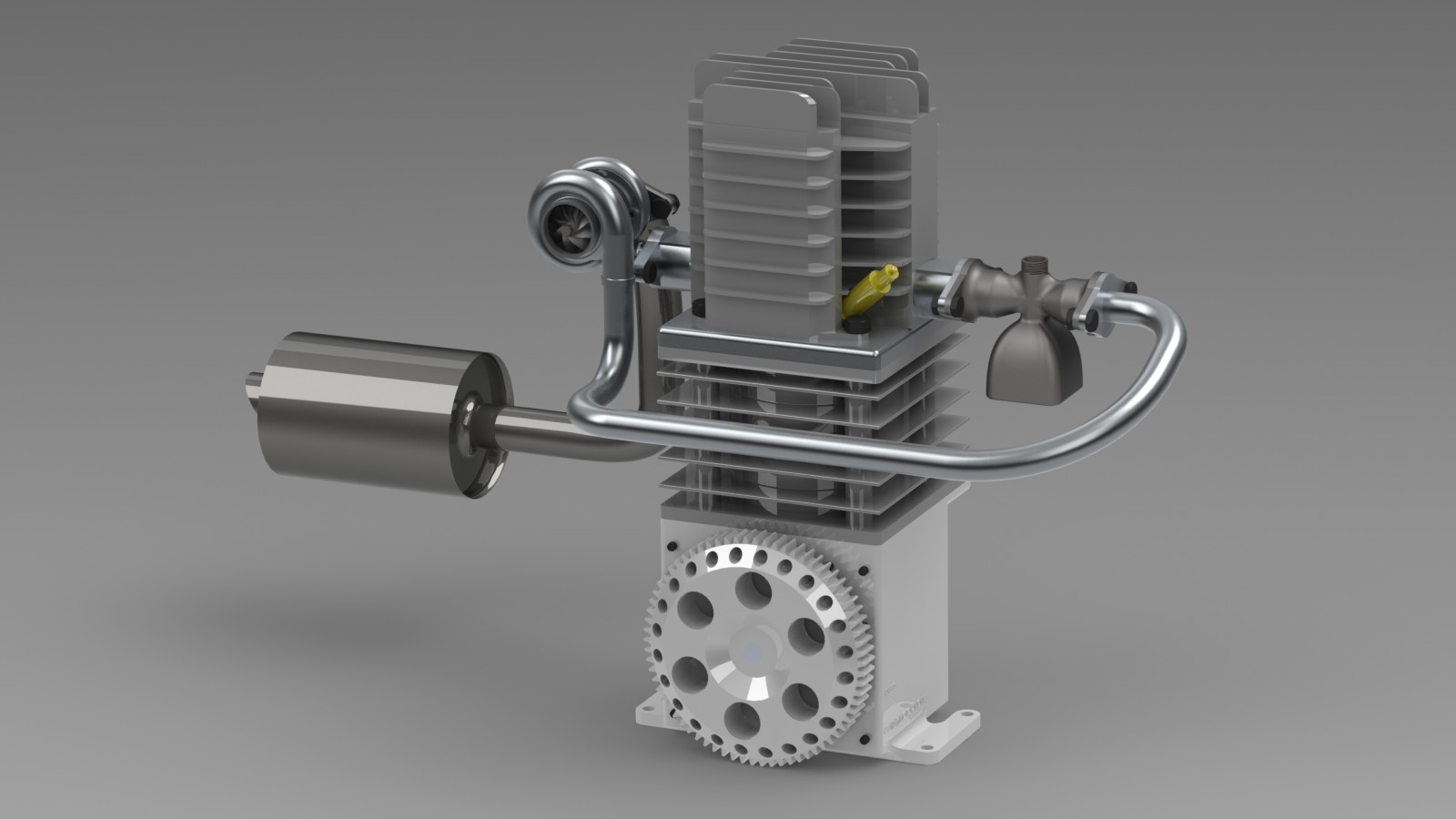 572cc单缸4冲程发动机图纸 SolidWorks设计