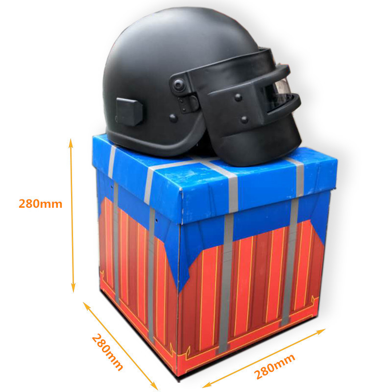 绝地三级头盔大号吃鸡装电动车摩托车头盔空投箱包装周边3级头