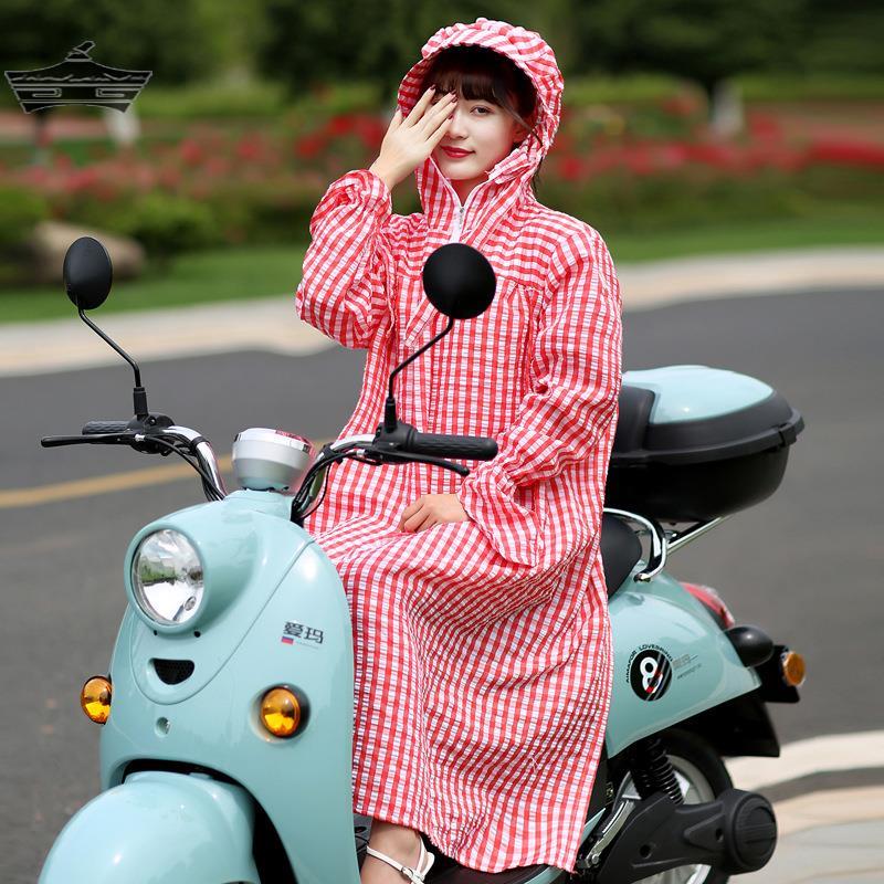 新款连帽长款电动车防晒衣女夏季全身防紫外线披肩骑车摩托车遮