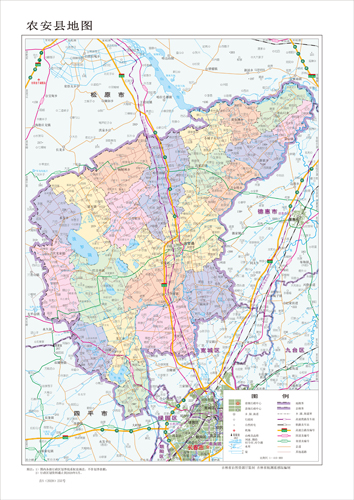长春市农安县地图水系河流湖泊交通行政区划旅游铁路地形卫星流域