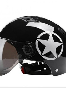 厂家电动车摩托车头盔男女通用夏季头盔骑行哈雷头盔防护帽子