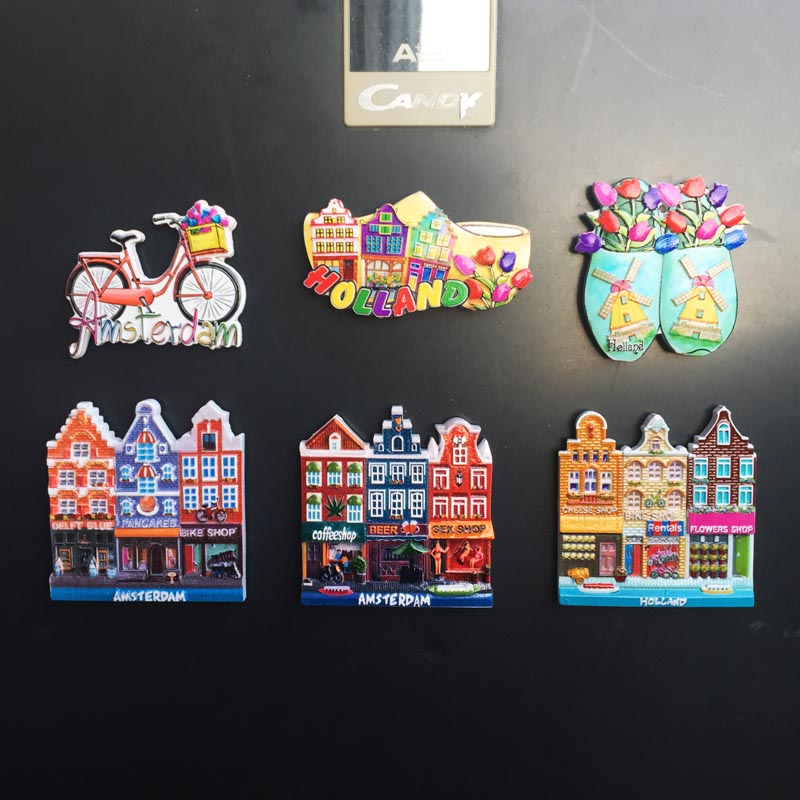 冰箱贴荷兰首都阿姆斯特丹创意旅游纪念礼物装饰工艺品收藏伴手礼