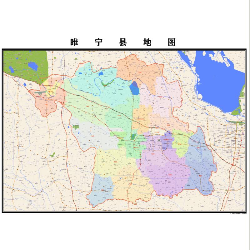 徐州市睢宁县地图2023年行政区划市区主城区街道交通地图图片素材