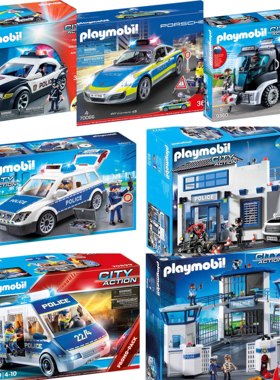 德国进口playmobil70066保时捷警车德国摩比世界男孩警察局玩具