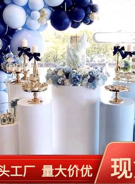 婚庆装饰道具橱窗蛋糕圆柱甜品台婚礼活动现场场地布置装饰摆件