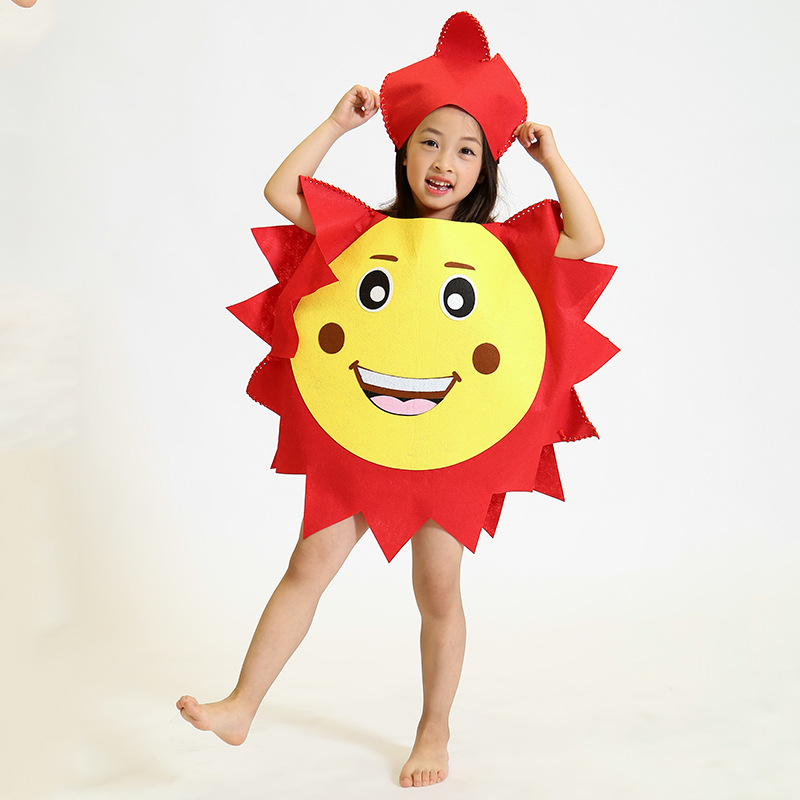 儿童节水果服演出道具天气预报太阳星星表演蔬菜幼儿园节目演出服
