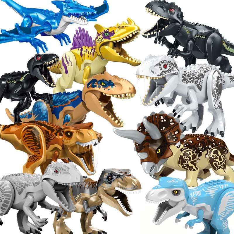 大号霸王龙暴龙迅龙翼龙恐龙世界中国积木侏罗纪拼装玩具场景模型