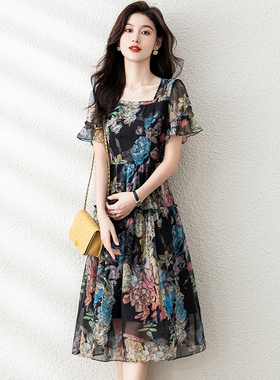 杭州高贵连衣裙子女夏季气质名媛高端精致奢华品牌小个子端庄大气