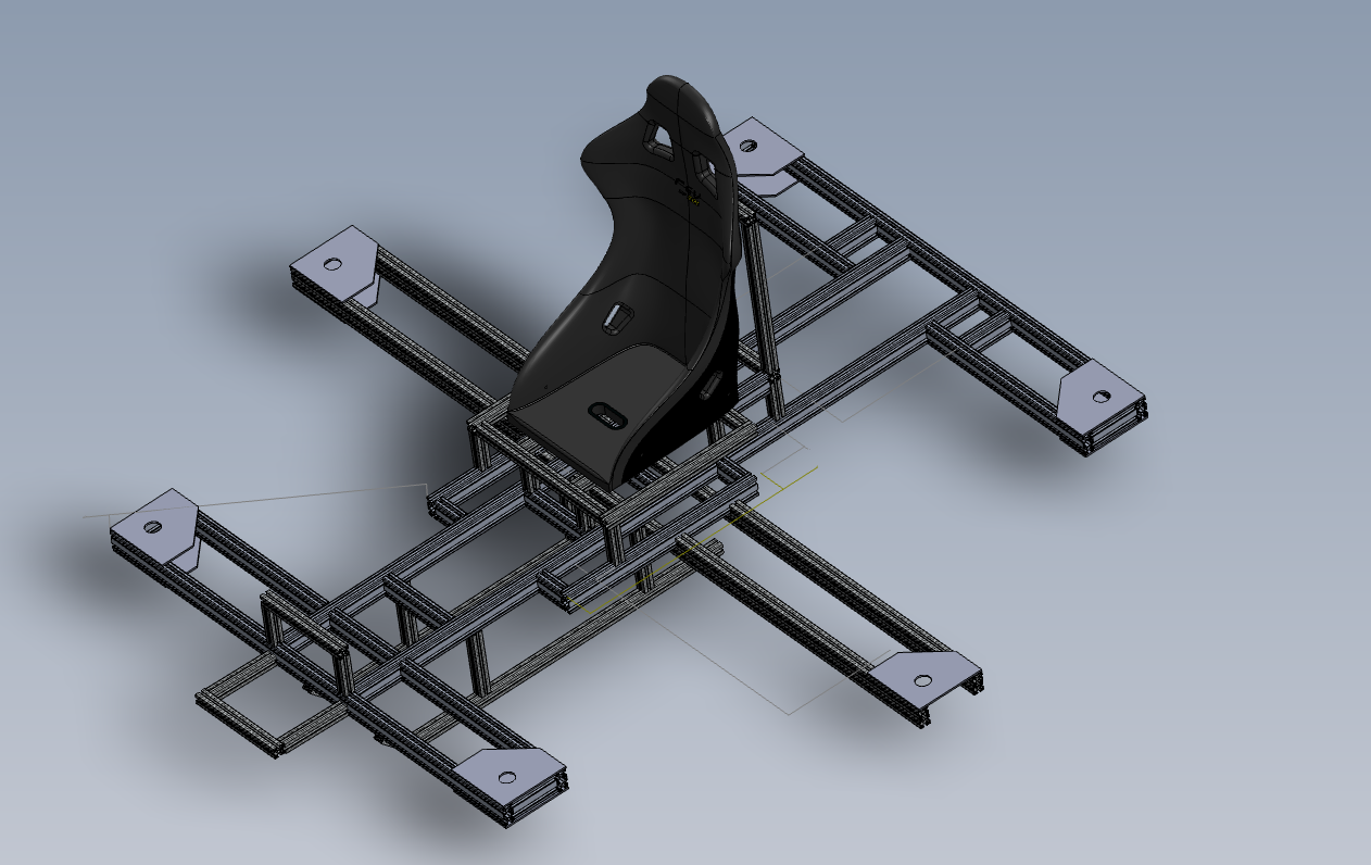 四旋翼载人无人机框架3D模型（型材焊接）