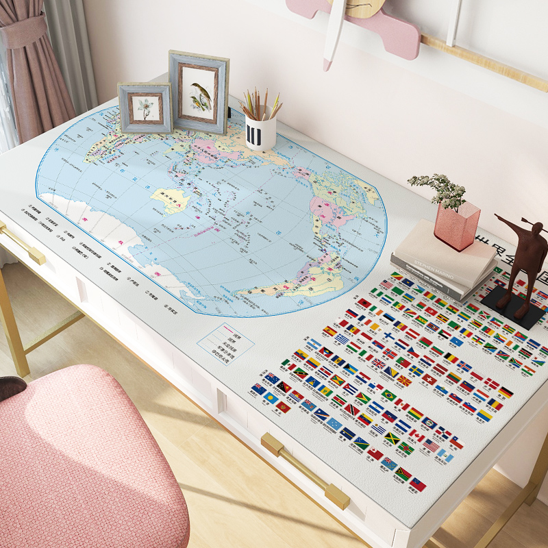 世界地图儿童学习桌桌垫环保护眼书桌垫学生写字台桌面保护垫桌布