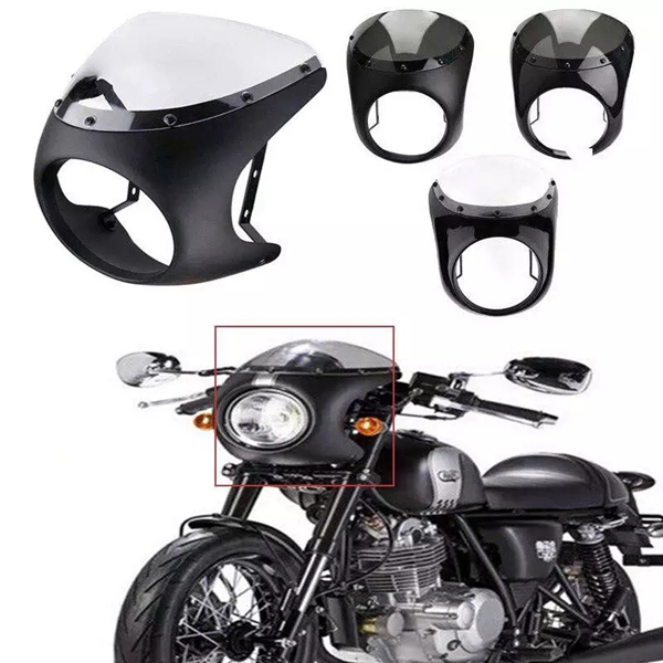 轻骑游侠复古摩托车改装头罩导流罩大灯罩猪头罩咖啡罩整流罩
