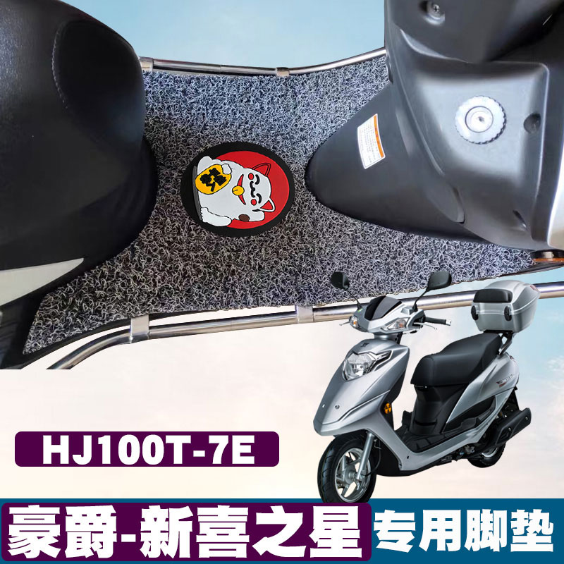 适用豪爵-喜之星摩托车脚垫踏板HJ100T-7M/7C丝圈脚垫防水防滑垫