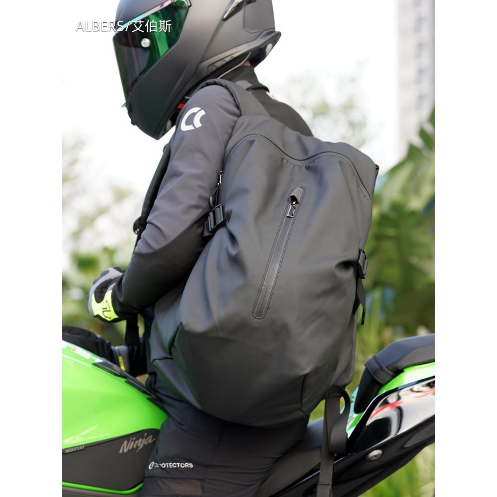 头盔包男摩托车骑行背包防水大容量可放全盔机车骑行装备双肩包女