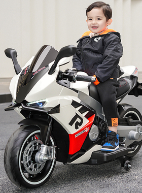 大型高速儿童电动摩托车三轮宝宝玩具车小孩可坐人两轮摩托电动车