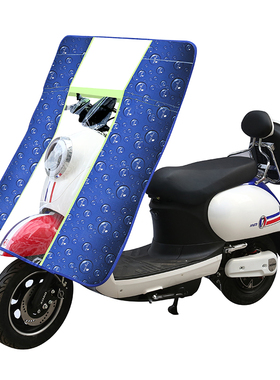 电动摩托车挡风板 防晒挡风罩挡风被四季通用高清前挡透明挡雨板