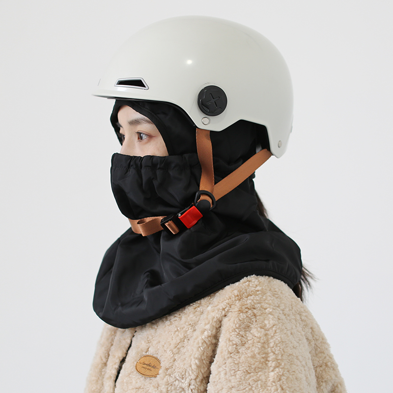露嘴头套帽子冬天骑摩托电瓶车面罩防寒风护颈防雨水头盔内衬男女