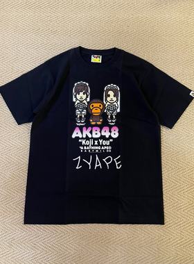 现货 BAPE X AKB48 小嶋阳菜AND大岛优子卡通婚纱短袖T恤